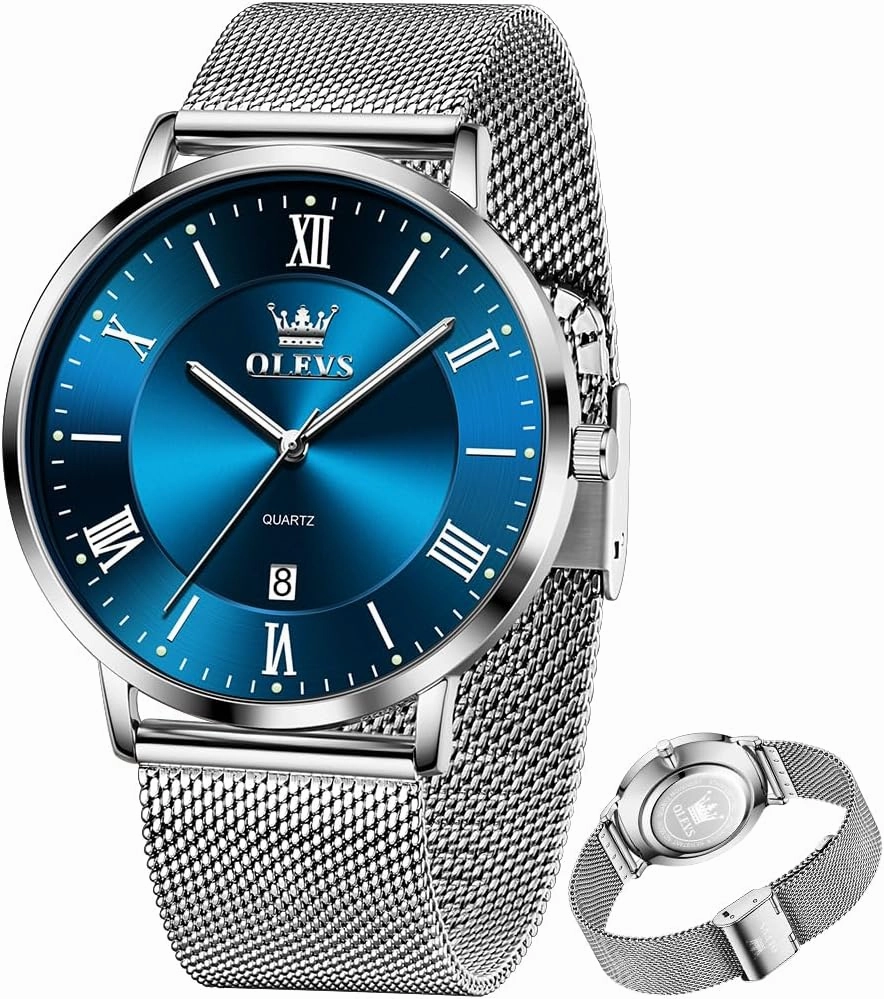 OLEVS Mens Gold Watches Analog Quartz Business Dress Watch Day Date Stainless Steel Classic Luxury Luminous Waterproof Casual Male Wrist Watches