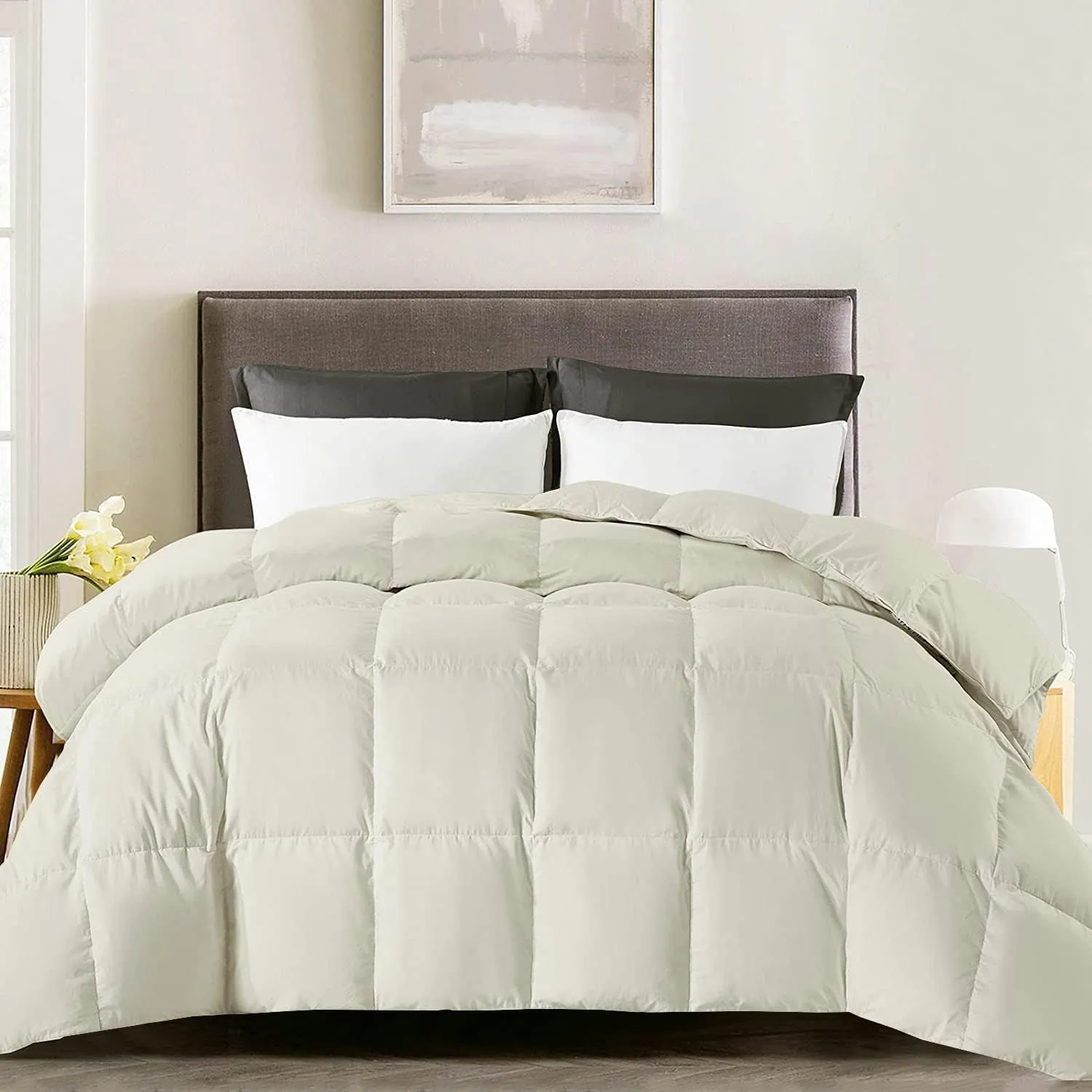 Olympic Queen (98'' x 98'') Comforter Set 1 Piece All Season 1 Comforter Ivory Comforter