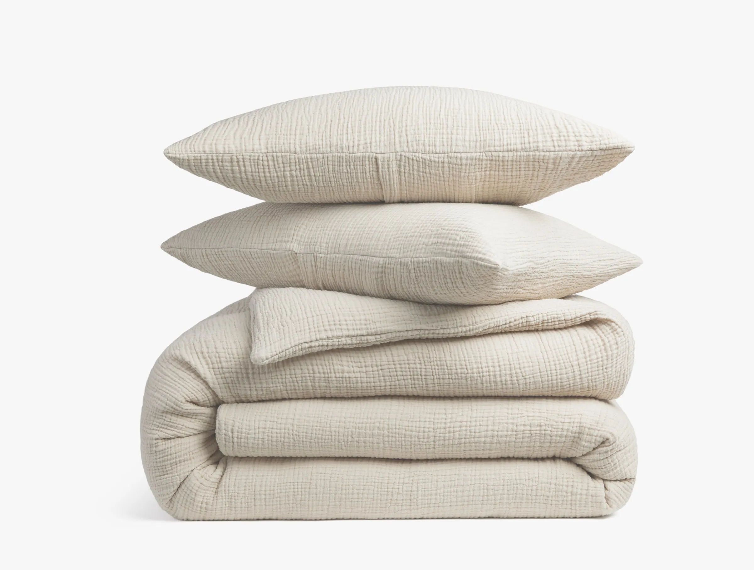 Organic Cloud Cotton Duvet Cover Set (Ivory)
