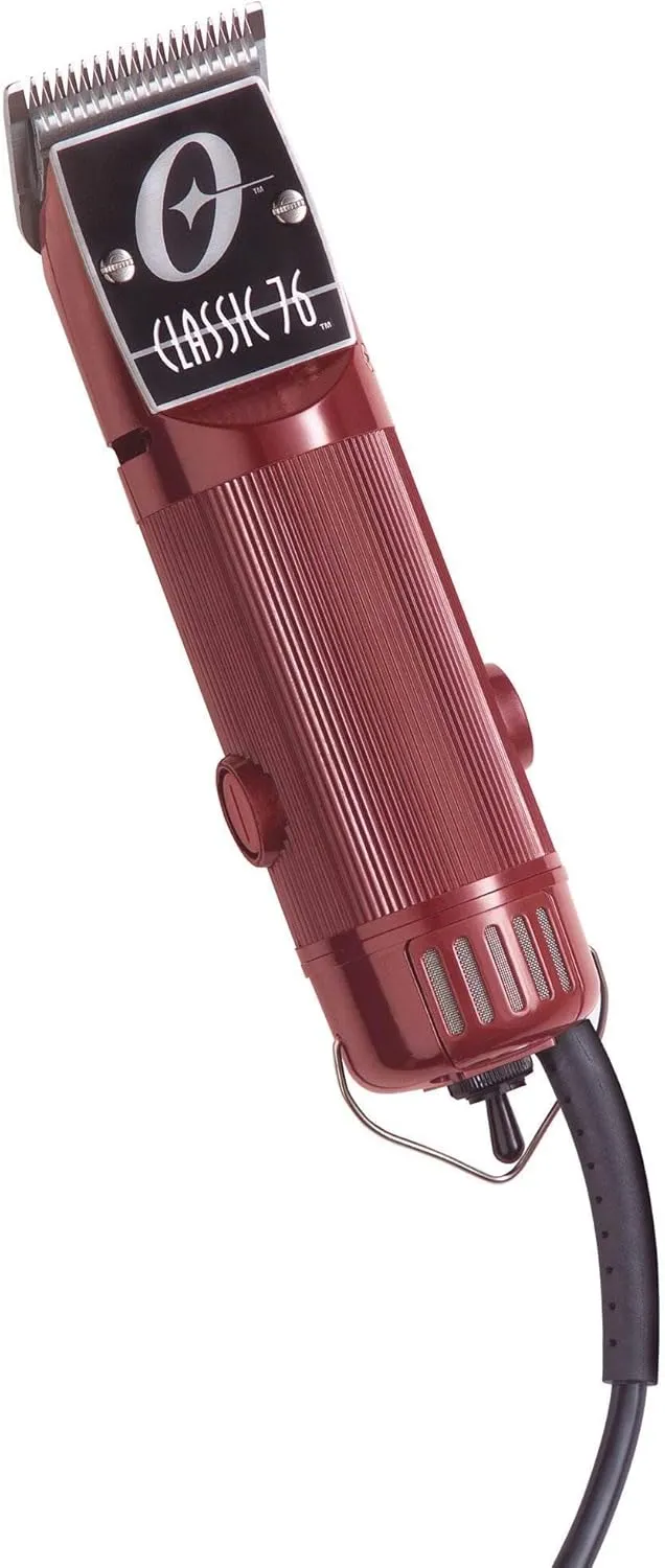 Oster Professional Hair Clippers, Classic 76 for Barbers and Hair Cutting with Detachable Blade, Burgundy