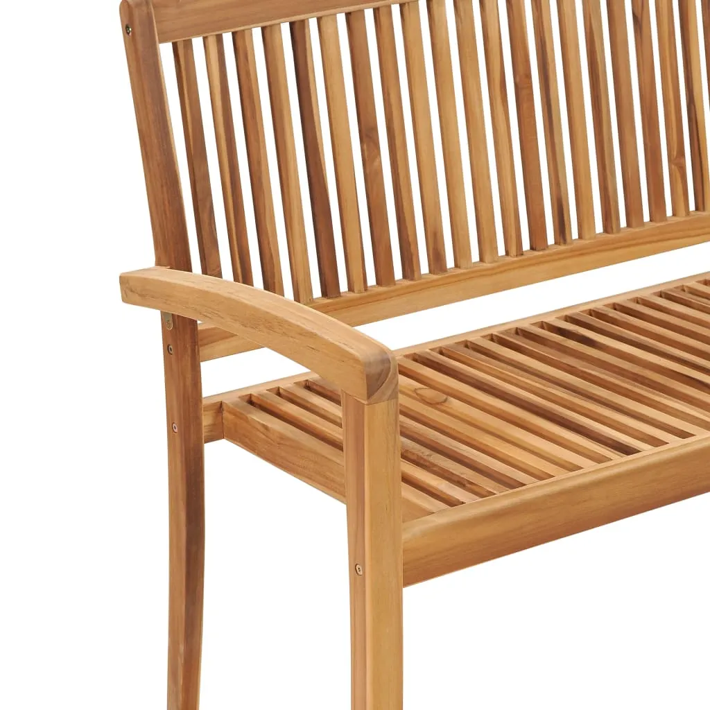 Outdoor Patio Bench Garden Bench for Porch Balcony Solid Wood Teak
