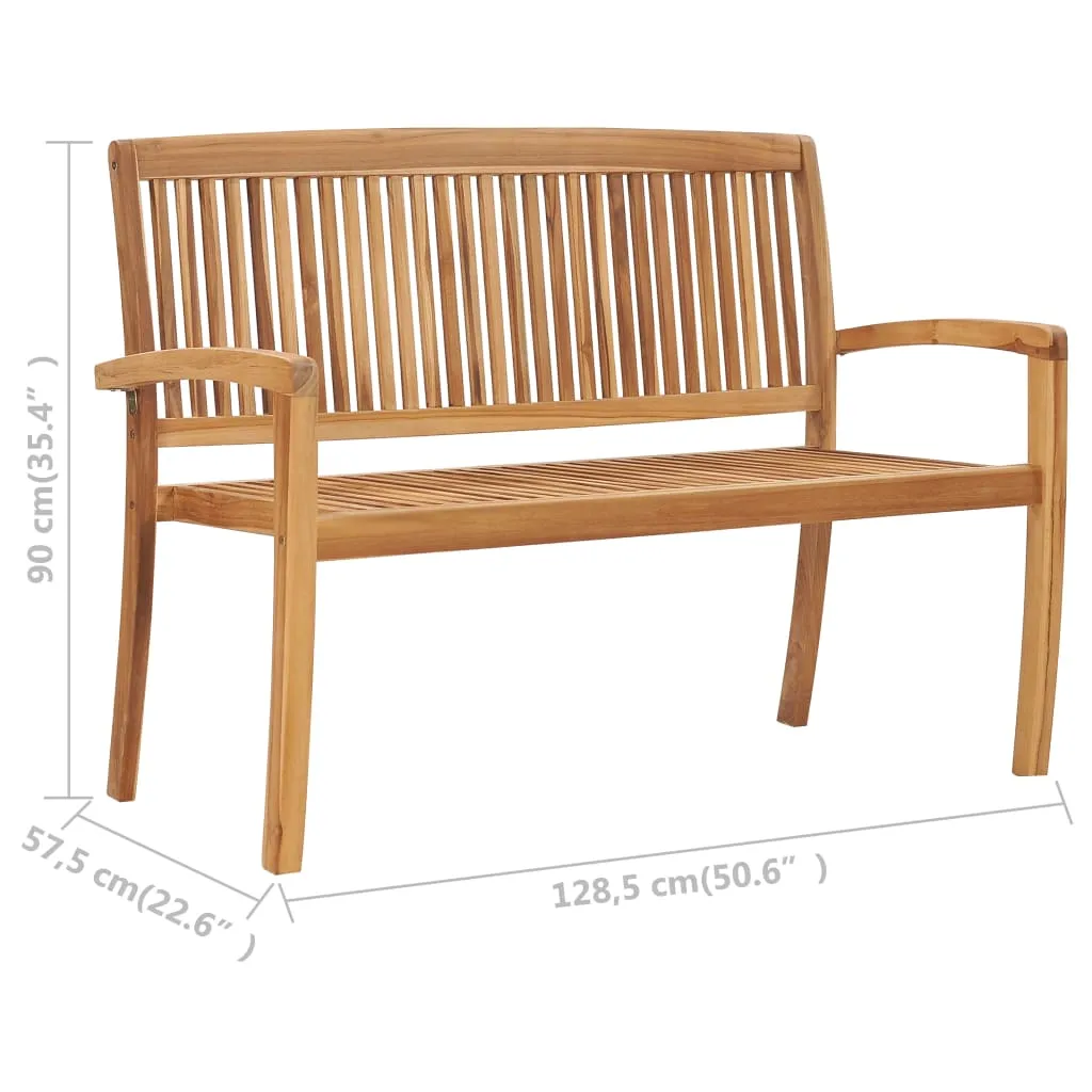 Outdoor Patio Bench Garden Bench for Porch Balcony Solid Wood Teak