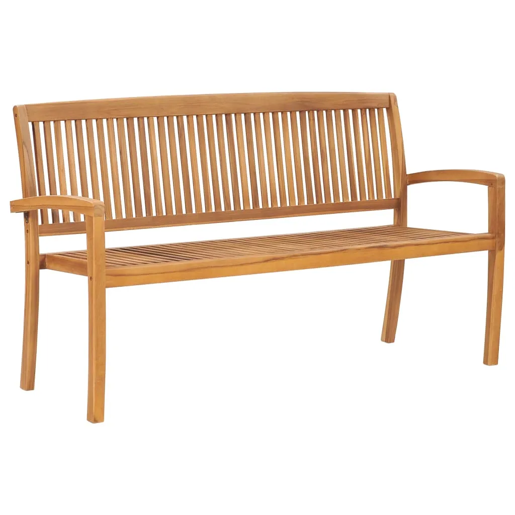 Outdoor Patio Bench Garden Bench for Porch Balcony Solid Wood Teak