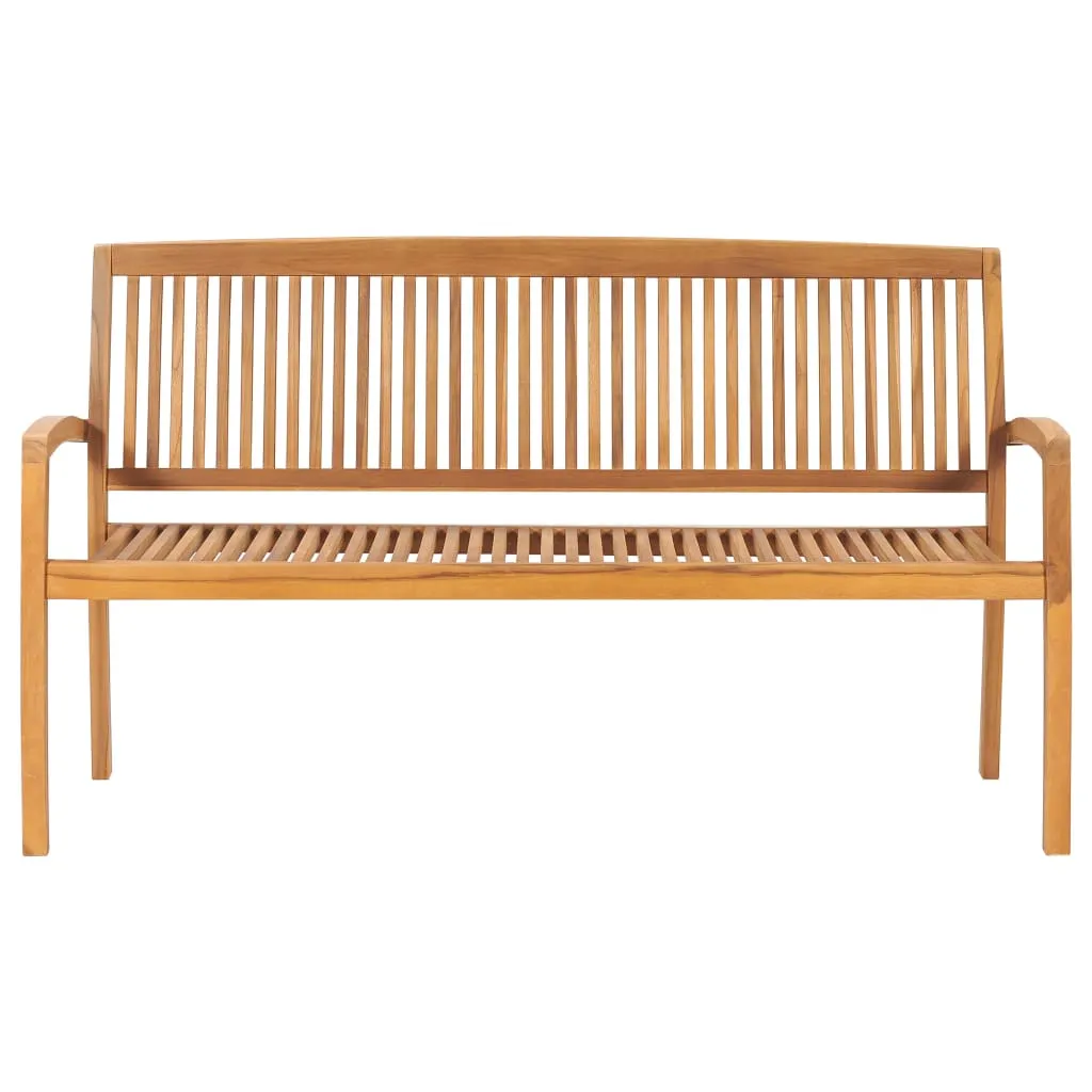 Outdoor Patio Bench Garden Bench for Porch Balcony Solid Wood Teak