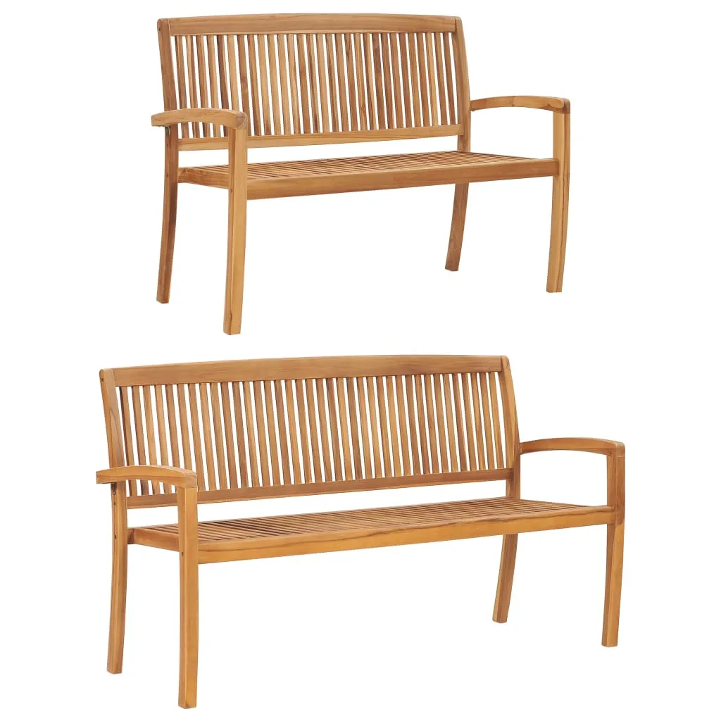 Outdoor Patio Bench Garden Bench for Porch Balcony Solid Wood Teak