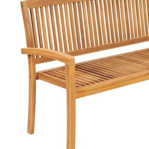 Outdoor Patio Bench Garden Bench for Porch Balcony Solid Wood Teak
