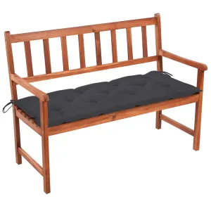 Outdoor Patio Bench Wooden Garden Bench with Cushion Solid Wood Acacia