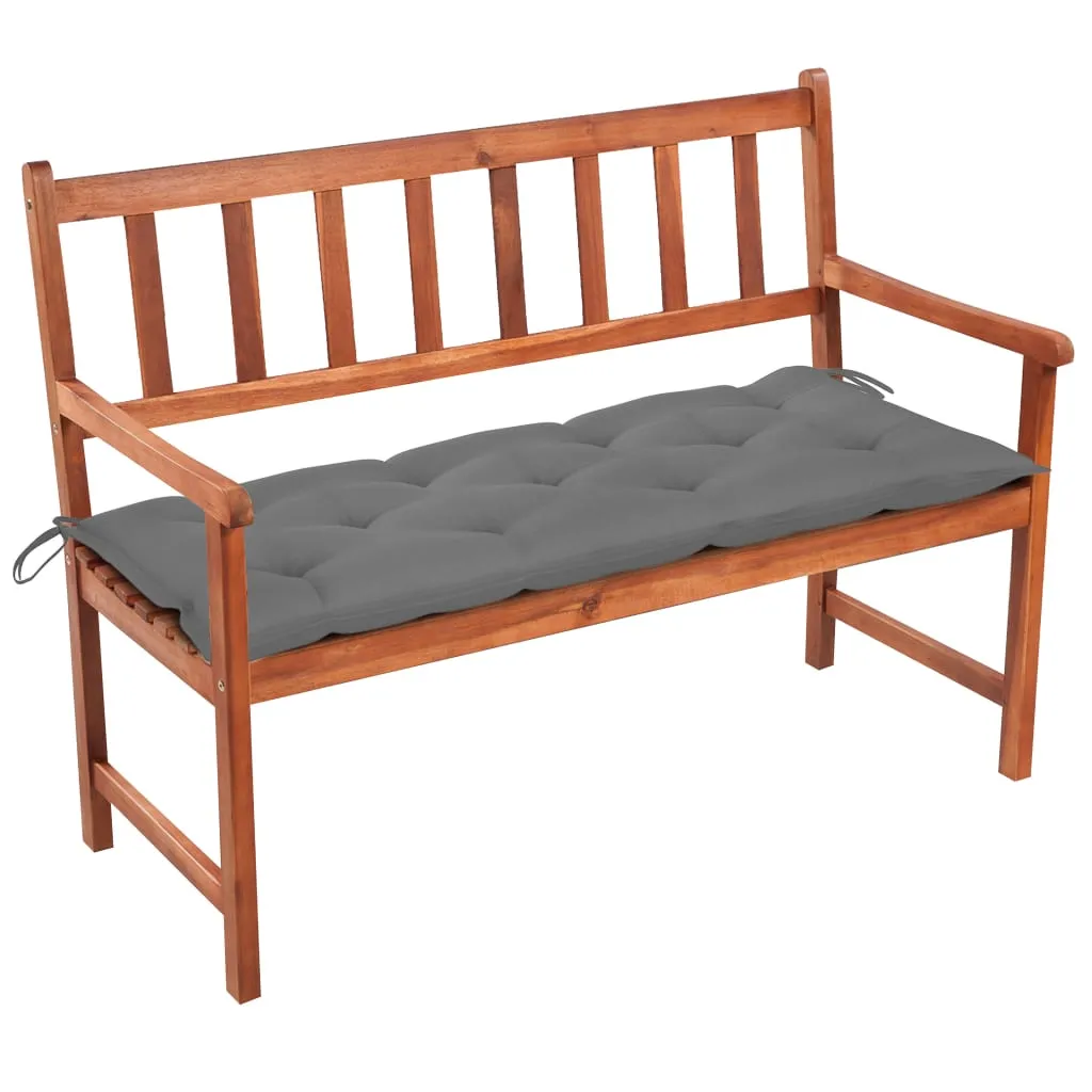 Outdoor Patio Bench Wooden Garden Bench with Cushion Solid Wood Acacia
