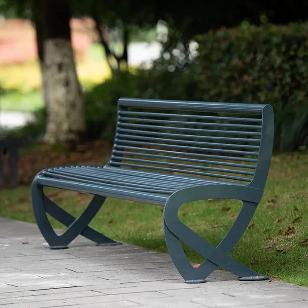 Outdoor Bench Garden Bench Outdoor Iron Art Park Chair Outdoor Garden Bench Scenic Leisure Seat Outdoor Garden Open Air Rest Chair Indoor Bench/Dining Table Bench (Size : S:120cm)