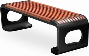 Outdoor Benches Outdoor Park Chair Garden Solid Wood Leisure Chair Home Garden Open-air Seat Stainless Steel Outdoor Rest Bench Garden Benches for Outdoors(C)