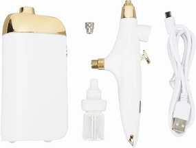 Oxygen Facial Airbrush Portable Makeup Skin Care Toner Nano Mist Sprayer Device Lady's Gifts (White Set)