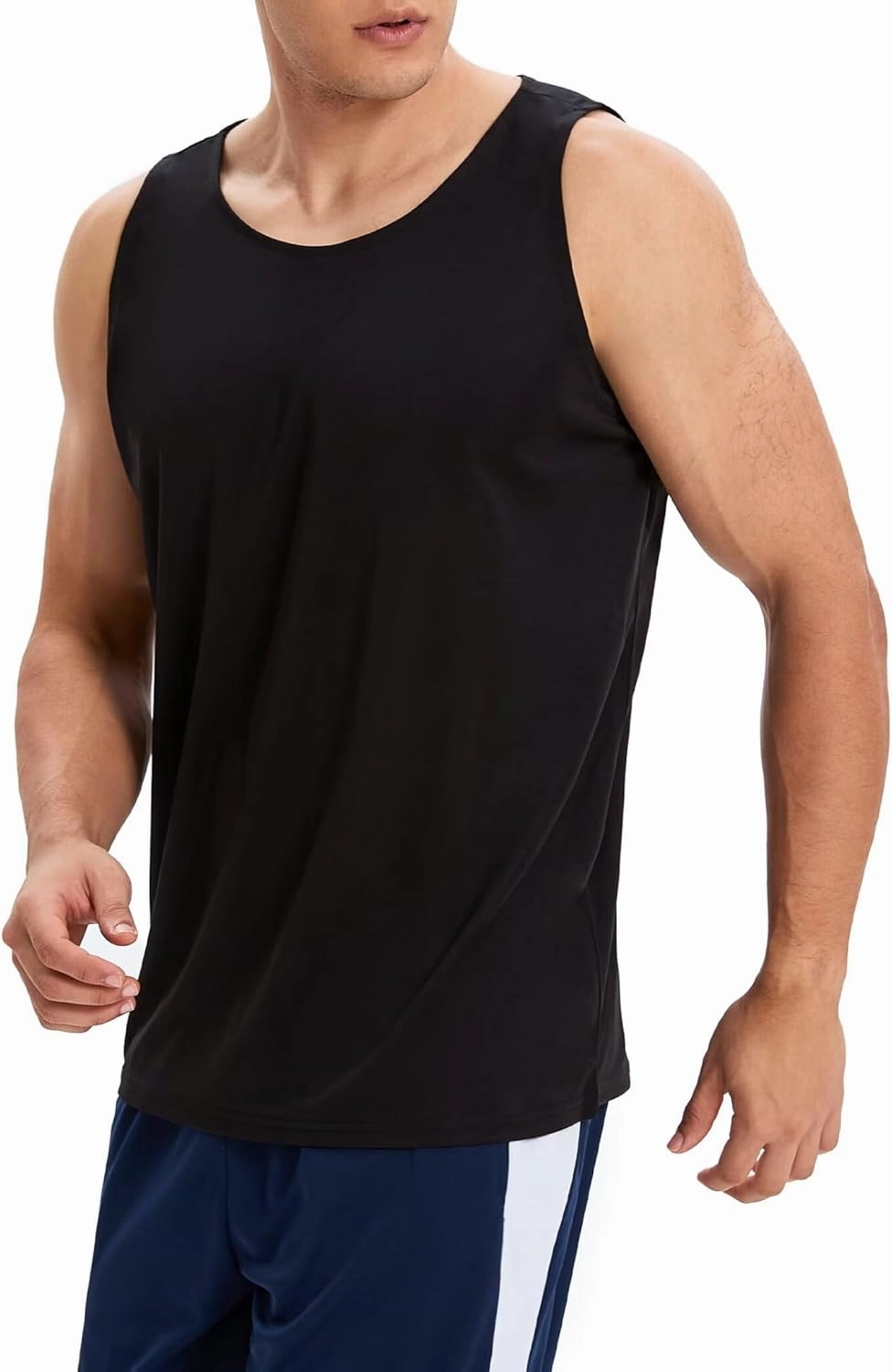 OYGSieg 6 Pack Men's Quick Dry Workout Tank Tops Breathable Gym Sleeveless Muscle Shirts for Active Men