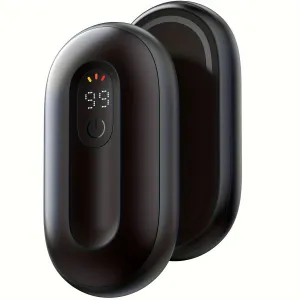 Pack of 2 USB Rechargeable Hand Warmer Set with Digital Display