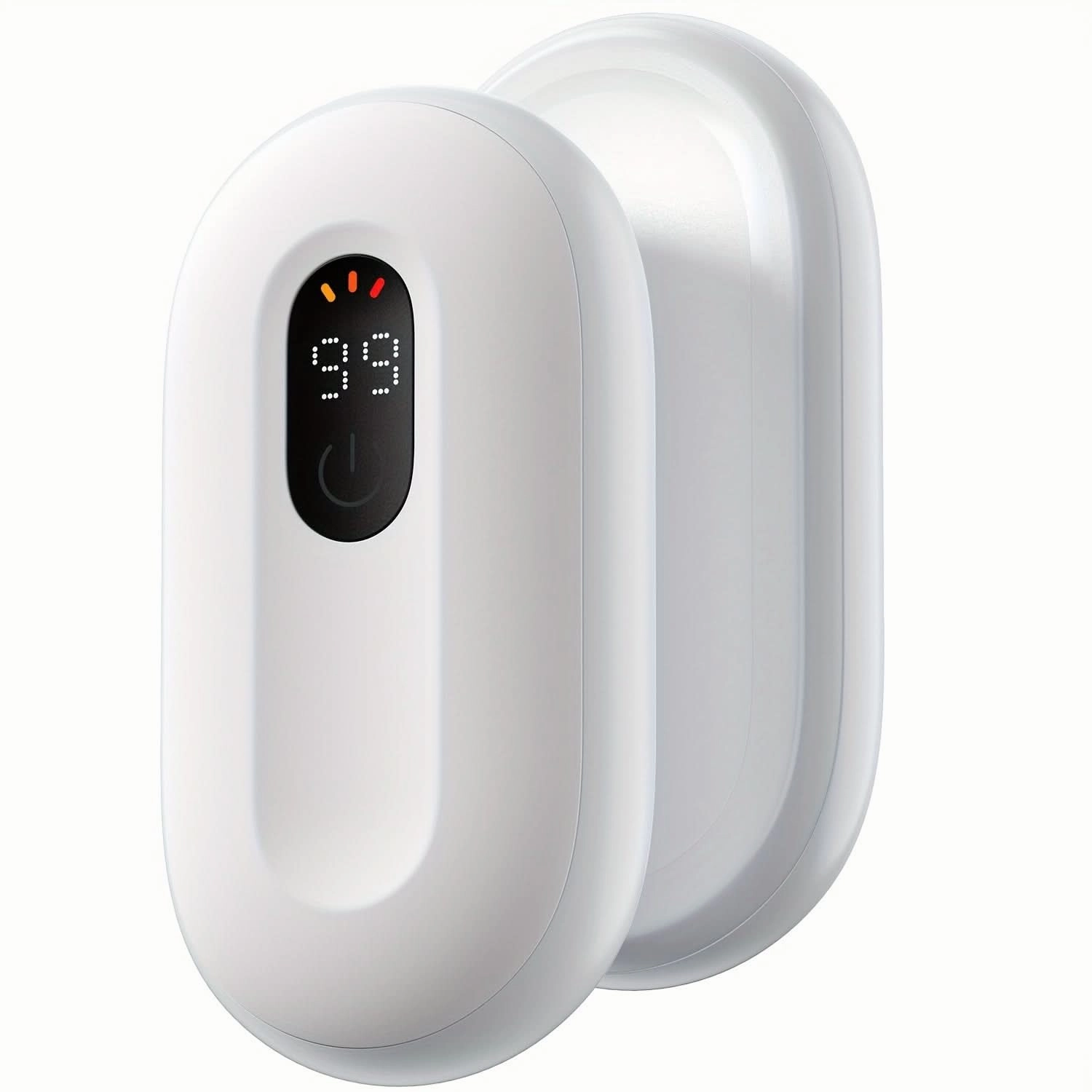 Pack of 2 USB Rechargeable Hand Warmer Set with Digital Display