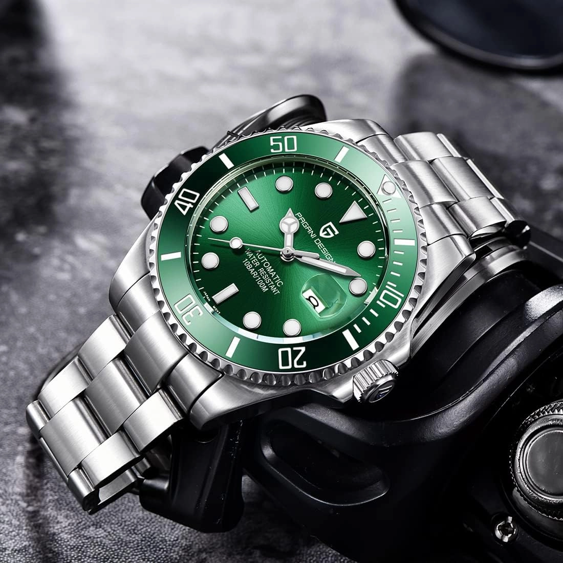 Pagani Design New Men's Mechanical Watch Luxury Ceramic Bezel Japanese Movement Stainless Steel Fashion Classic Automatic Watch Sapphire Glass Men's Watch 100 Meters Water Resistant Relogio Masculino…