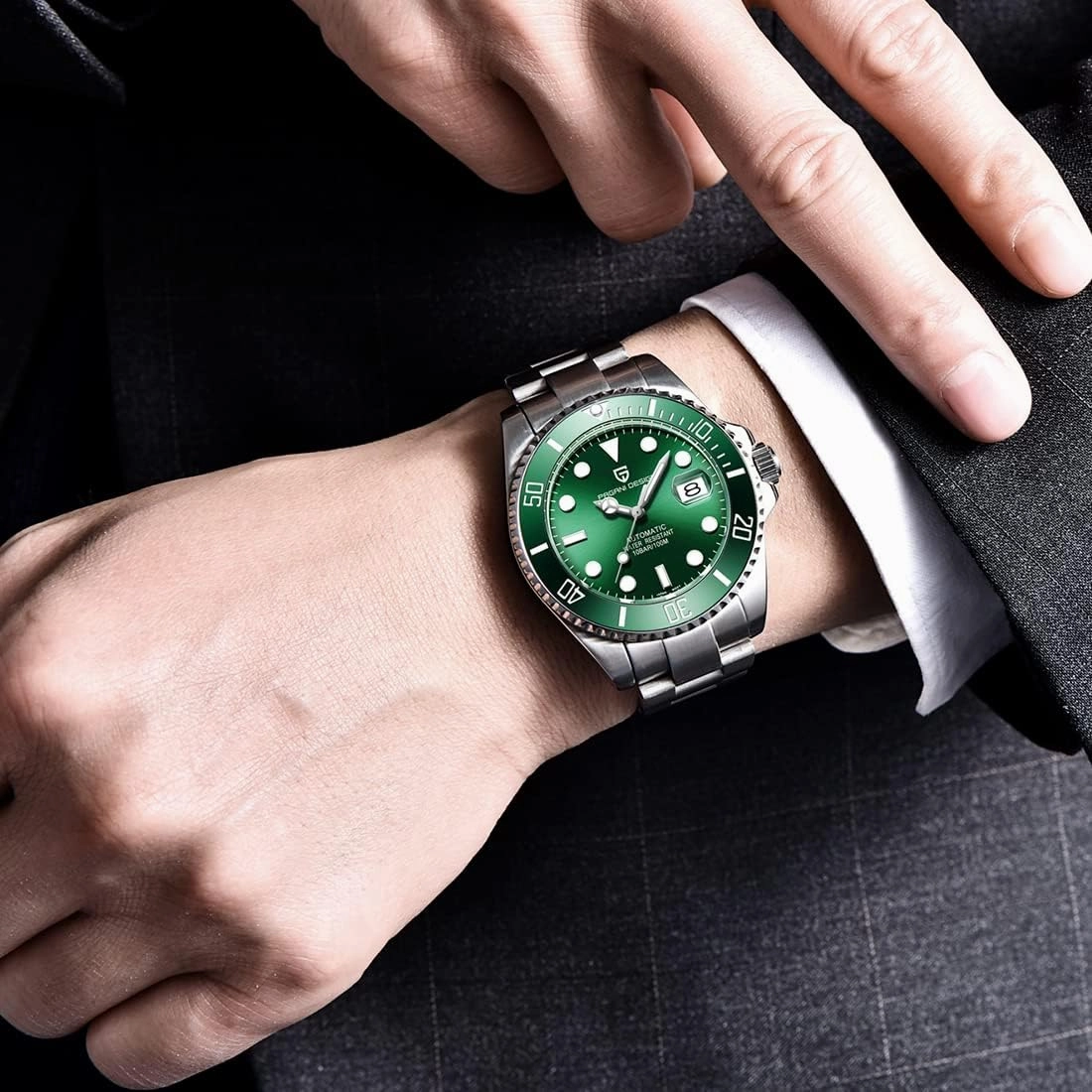Pagani Design New Men's Mechanical Watch Luxury Ceramic Bezel Japanese Movement Stainless Steel Fashion Classic Automatic Watch Sapphire Glass Men's Watch 100 Meters Water Resistant Relogio Masculino…