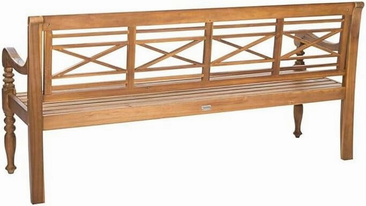Patio Collection Martin Adirondack Acacia Wood Bench, Natural