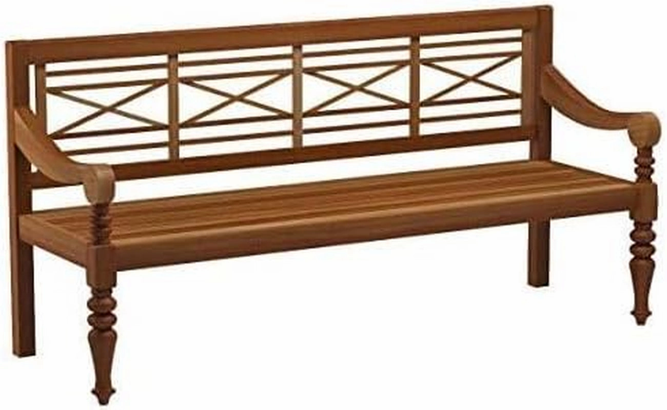 Patio Collection Martin Adirondack Acacia Wood Bench, Natural