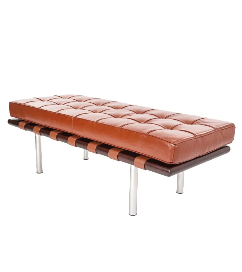 Pavilion Barcelona Style Bench Premium Leather