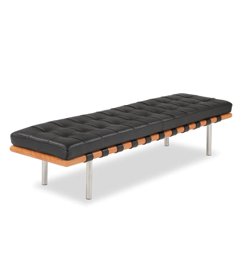 Pavilion Barcelona Style Bench Premium Leather