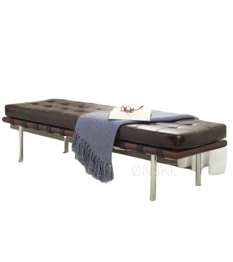 Pavilion Barcelona Style Bench Premium Leather