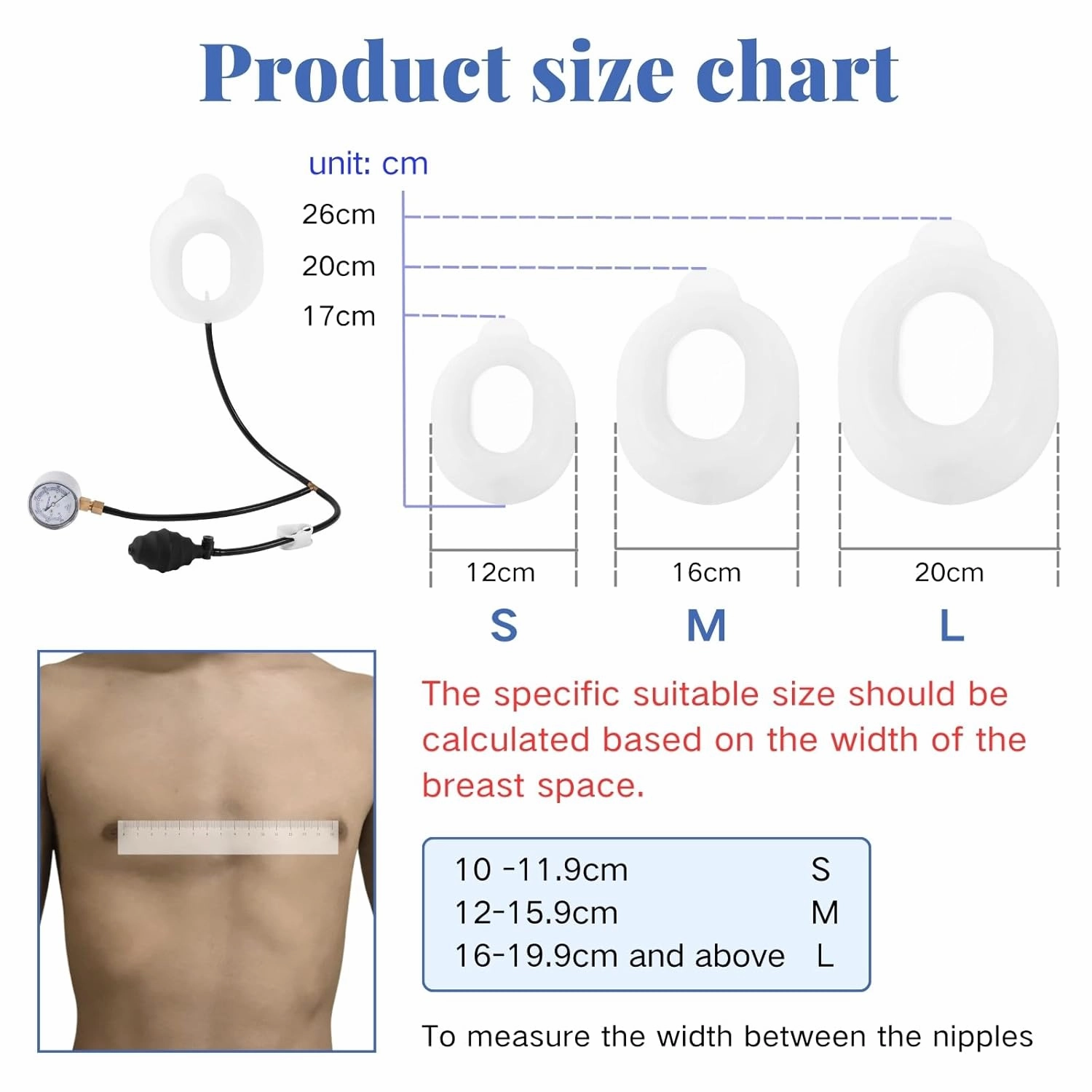 Pectus Excavatum Orthosis Brace, Pectus Excavatum Vacuum Bell, Sternal Depression Support for Sunken Chest, Physical Chest Correction of Pectus Excavatum for All ages