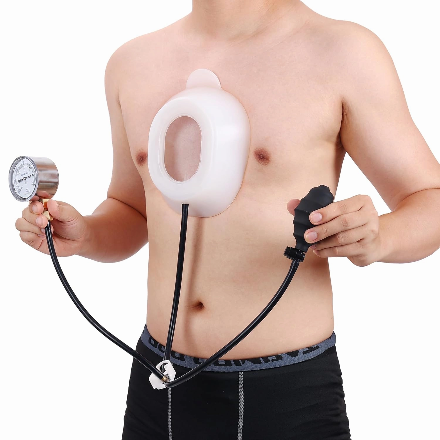 Pectus Excavatum Orthosis Brace, Pectus Excavatum Vacuum Bell, Sternal Depression Support for Sunken Chest, Physical Chest Correction of Pectus Excavatum for All ages