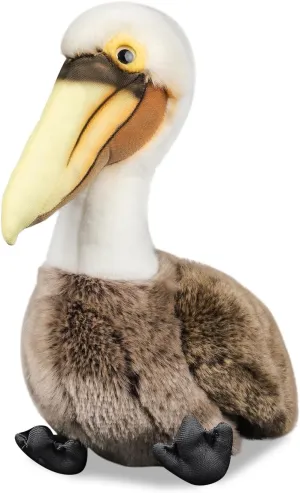 Pelican Stuffed Animal,Brown Pelican Plush Toy,Gift for Kids,10.5 inch Height Wild Animals Model for Halloween Easter Christmas Valentines Birthday Gift