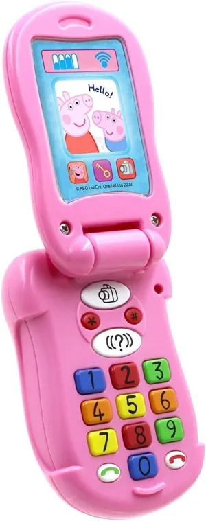 Peppa Pig PP06 Peppa's Flip & Learn Toy Phone for Kids-Interactive Learning and Child Development, Colours and Number Recognition and Communication, 3  Years, Single, Multi