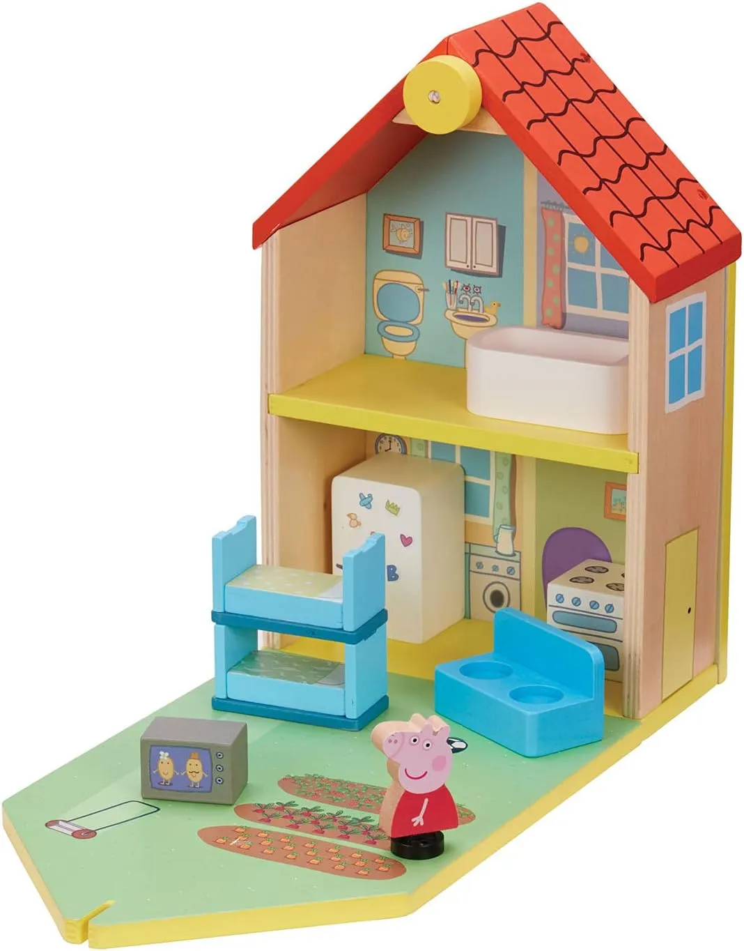Peppa Pig Wooden Family Home, Sustainable FSC Certified Wooden Toy, Preschool Toy, Imaginative Play, Gift for 2-5 Year Old