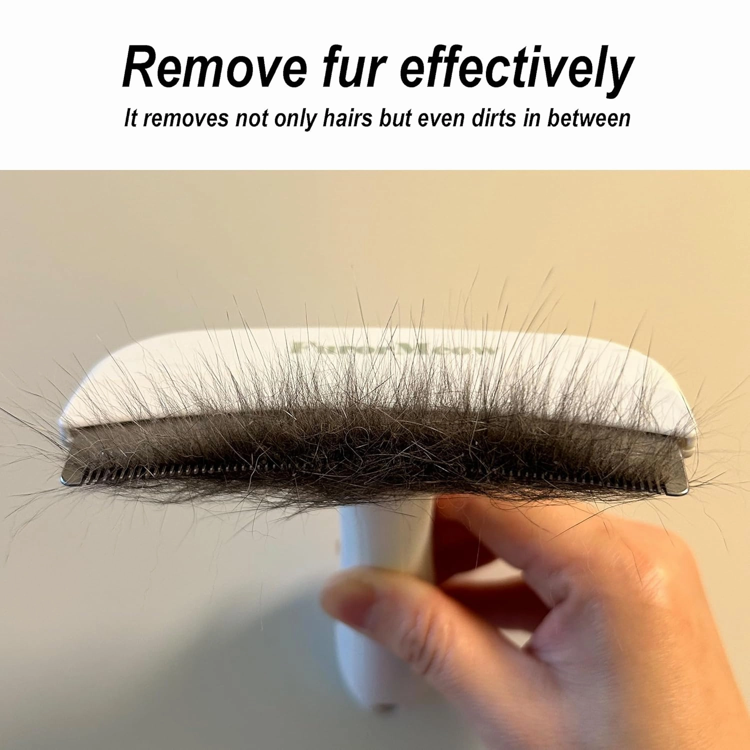 Pet Deshedding Tool with Curve Blade, Cat Grooming Brush, Tight V-shaped Teeth Shedding Comb for Cat and Small Dog (White, Large)