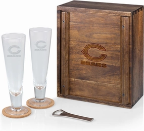 PICNIC TIME Brown Chicago Bears Pilsner Beer Gift Set for 2
