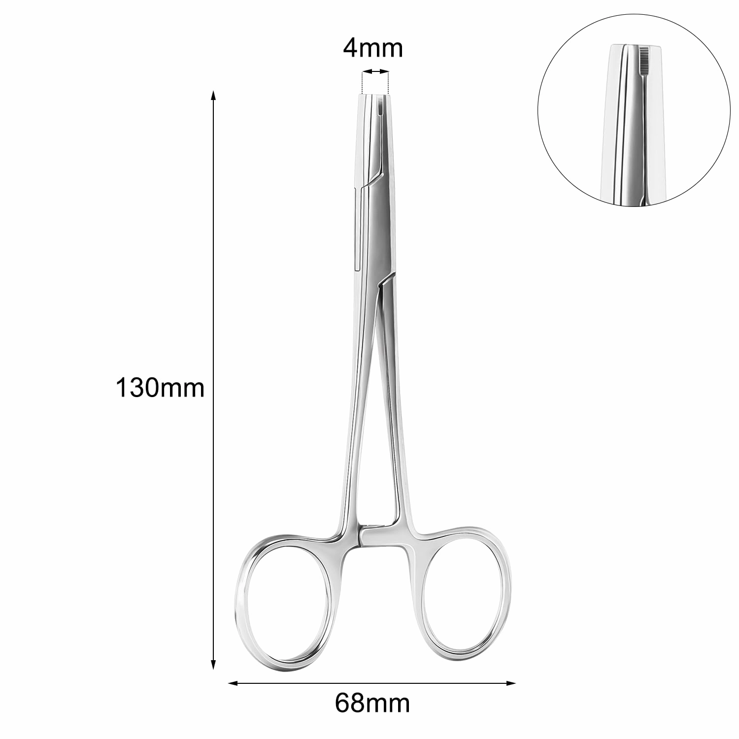 Piercing Clamps Ear Nose Septum Piercing Piercing Tool for All Piercings 316L Stainless Steel Ear Lip Nose Belly Navel Tongue Body Piercing Kit （4mm）