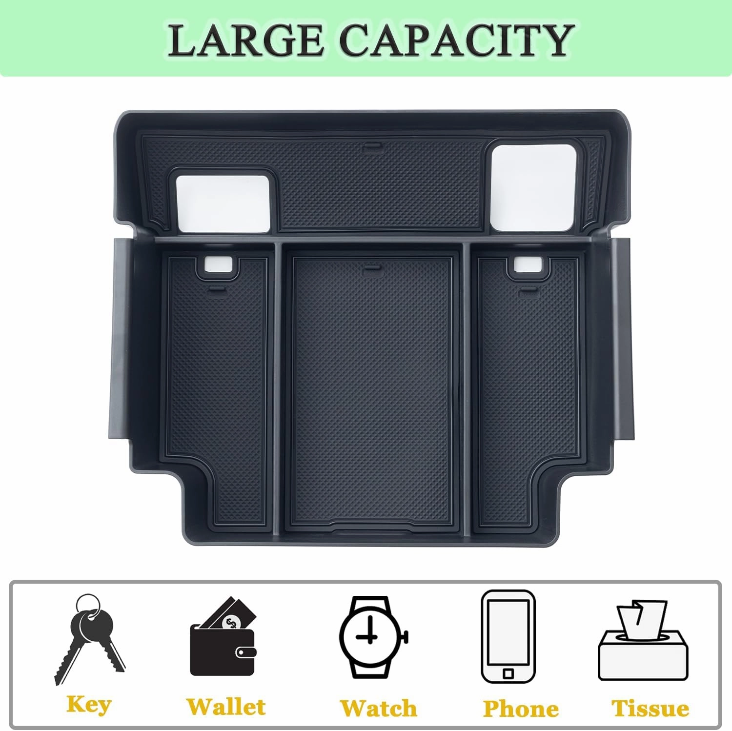 PIMCAR Full Center Console Organizer for 23-25 Chevy Silverado/GMC Sierra 1500, 22-25 Silverado/Sierra 1500 Refreshed Models, 24-25 Silverado/Sierra 2500HD 3500HD (Full Console w/Bucket Seats ONLY)