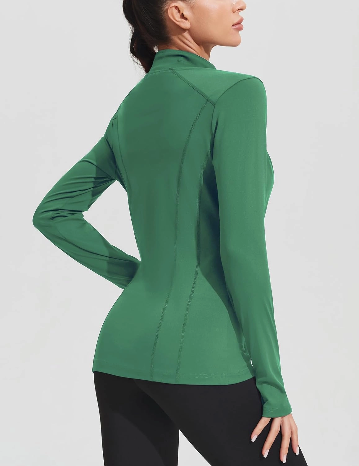 PINSPARK Women's Athletic Jackets Slim Fit Workout Jacket Full Zip Up Running Gym Yoga Sports Tops with Pockets