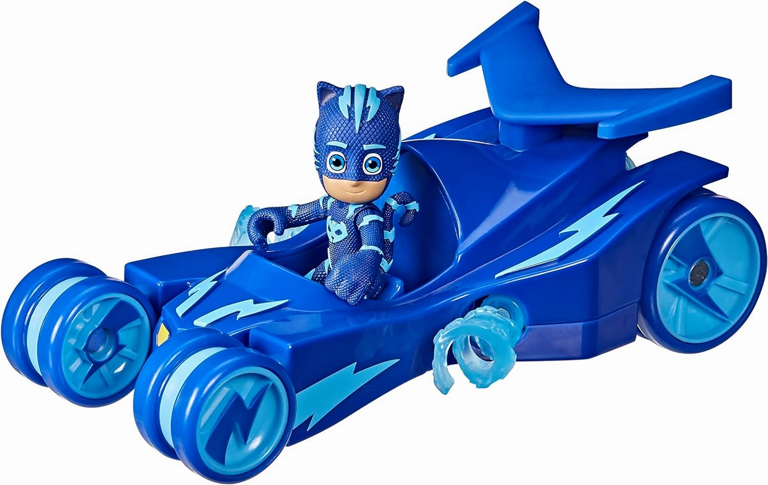 PJ Masks Catboy Deluxe Vehicle Preschool Toy, Cat-Car Toy with Spinning Super Cat Stripes and Catboy Action Figure for Kids Ages 3 and Up