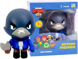 P.M.I. Brawl Stars Action Figure | Crow Figure | 4.5-Inch-Tall Collectibles | Brawl Stars Toy Figurine| Ofically Licensed Toys, Supercell, Gift for Video Gamer - Articulated Figure