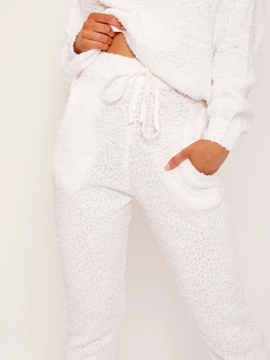Popcorn Fluffy Knitted Loungewear Set