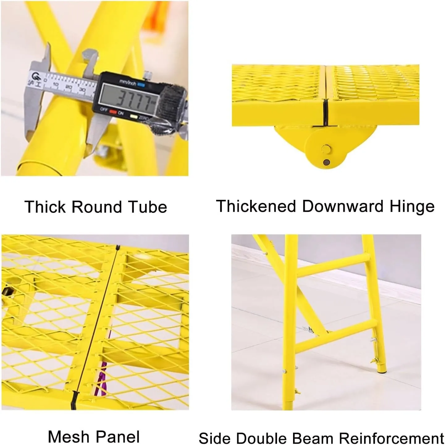 Portable Heavy Duty Folding Metal Work Bench for Home Decorating, Car Washing, High Painting Walls and Drywall, Heavy Duty Stool Equipment
