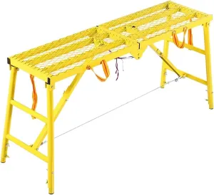 Portable Heavy Duty Folding Metal Work Bench for Home Decorating, Car Washing, High Painting Walls and Drywall, Heavy Duty Stool Equipment