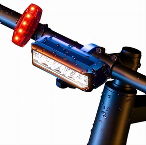 POSUGEAR LED Bike Lights for Night Riding, High Lumen Aluminum Alloy Bike Headlight and Taillight, IPX5 Waterproof USB Rechargeable Bicycle Light Set, Bike Light for Adults Road Mountain Cycling