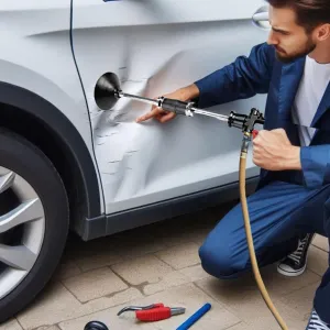 Powerful Paint-Safe Pneumatic Dent Puller, Compatible with Central Pneumatic Automotive Dent Pullers - Effortlessly Remove Auto Body Dents Without Drilling or Welding