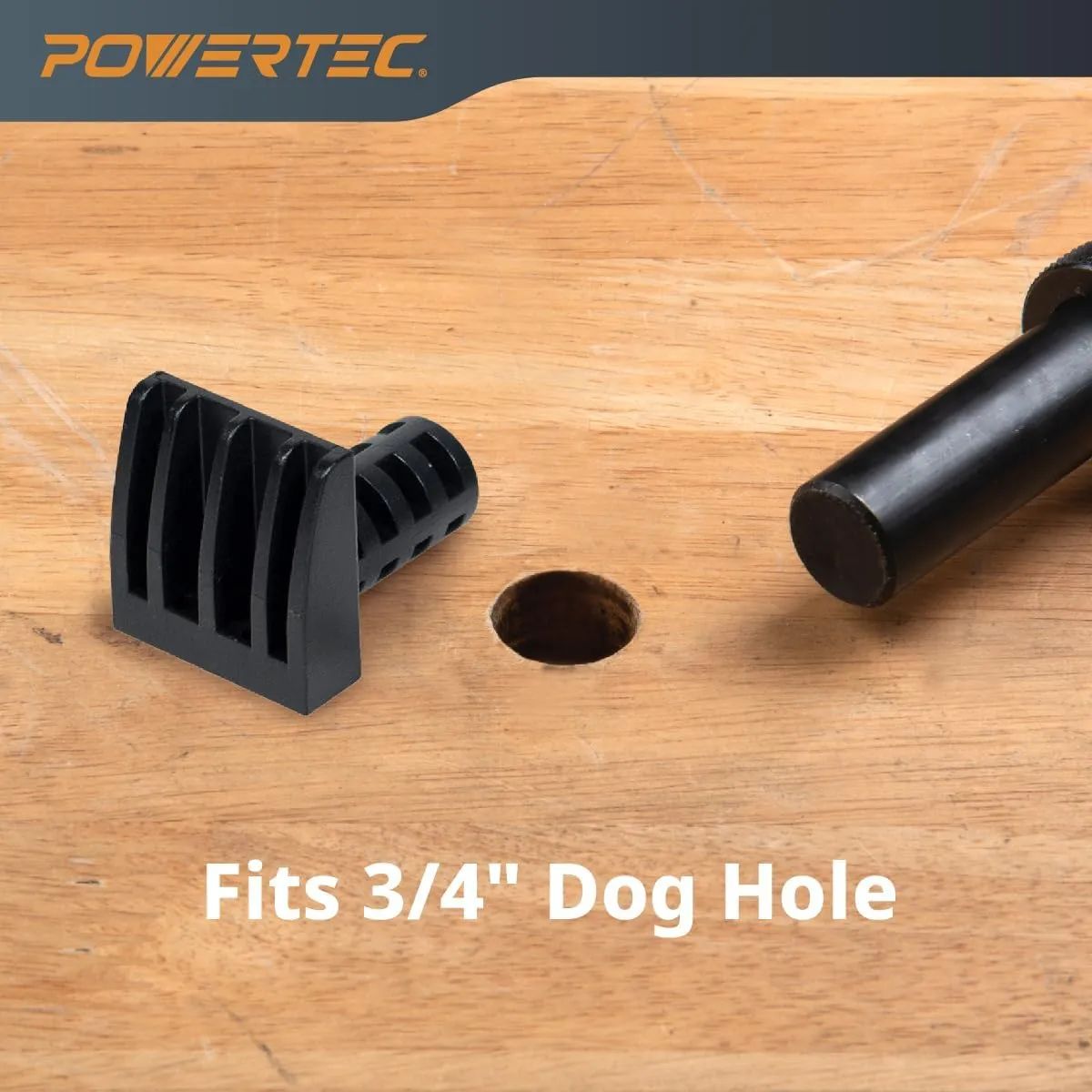 POWERTEC 12PCs Low Profile Bench Dogs, Woodworking Tools for 3/4" Bench Dog Hole, Fits for Work Table, MFT Table, Work Bench & Portable Workbench (71037-P3)