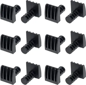 POWERTEC 12PCs Low Profile Bench Dogs, Woodworking Tools for 3/4" Bench Dog Hole, Fits for Work Table, MFT Table, Work Bench & Portable Workbench (71037-P3)