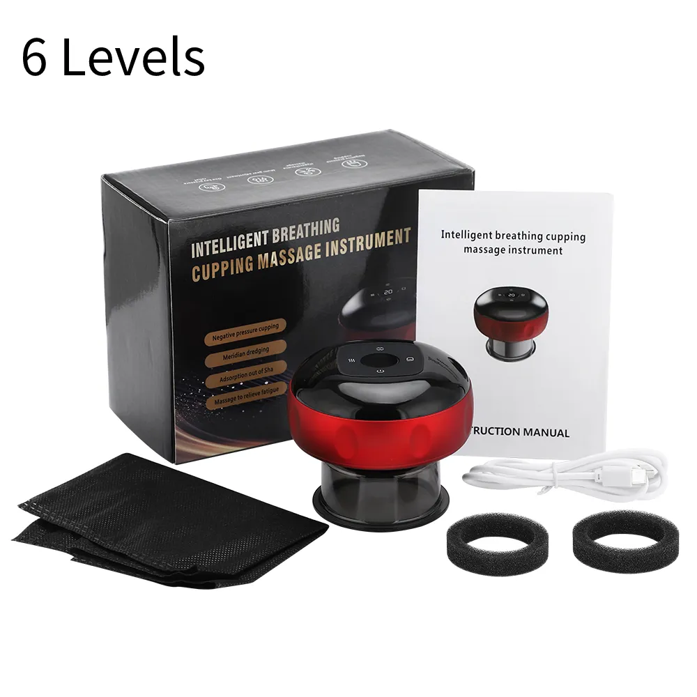 Premium Electric Cupping Therapy Set – Rechargeable Gua Sha Massager, 12-Level Vacuum Suction, Fat Burning & Slimming, Red Light Heating