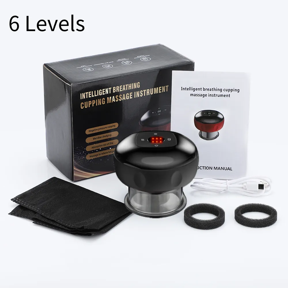 Premium Electric Cupping Therapy Set – Rechargeable Gua Sha Massager, 12-Level Vacuum Suction, Fat Burning & Slimming, Red Light Heating