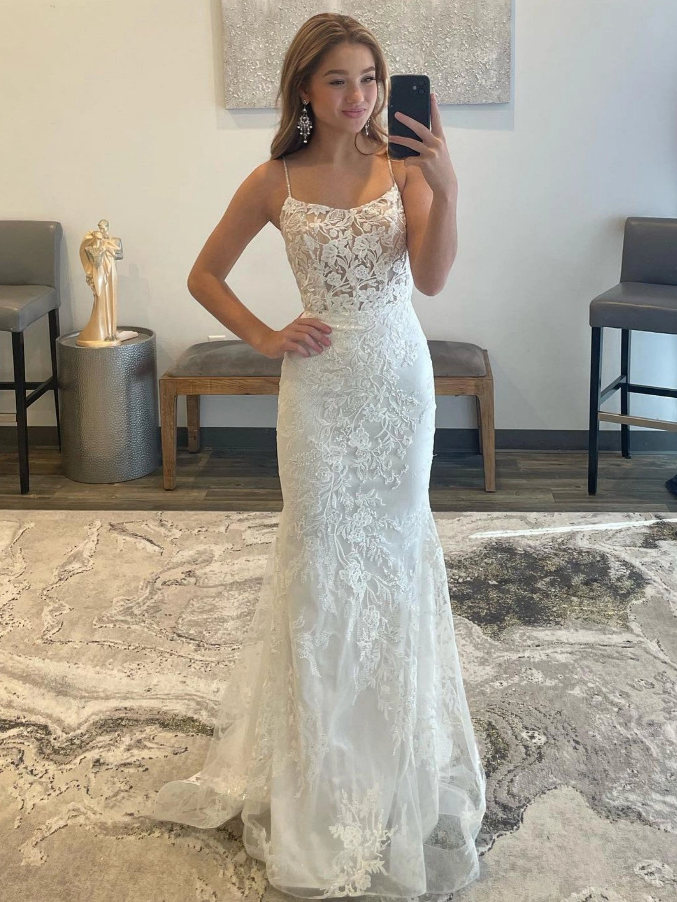 Prom Dress Ivory Mermaid Elegant Long Evening Dress
