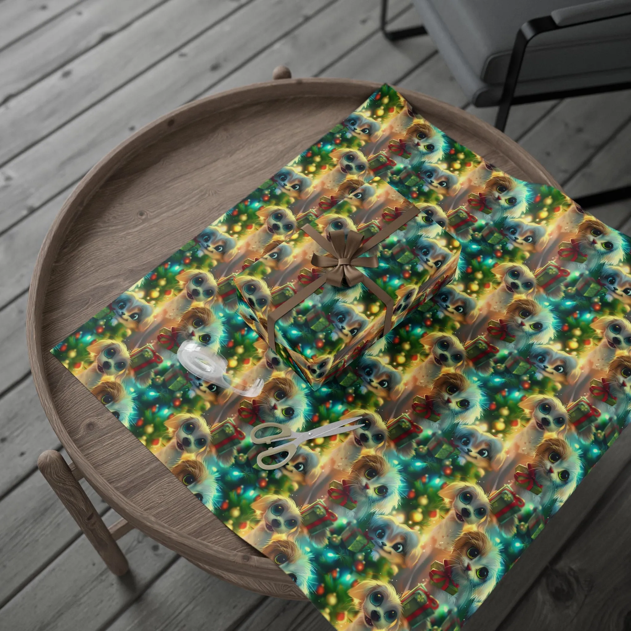 Puppy & Kitten Wrapping Paper