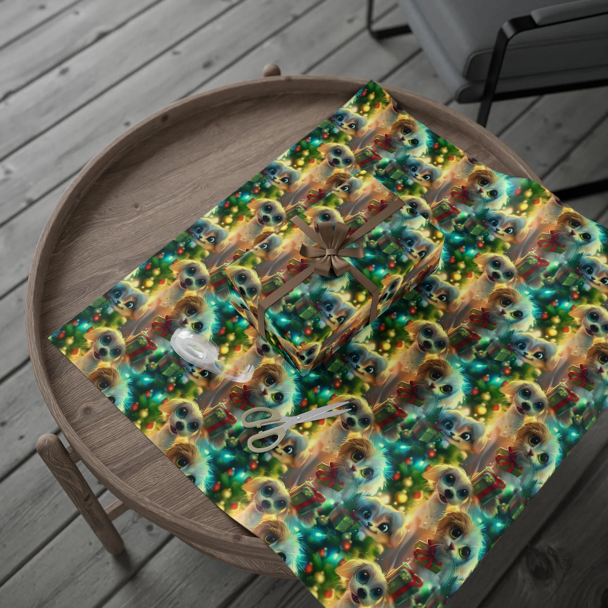 Puppy & Kitten Wrapping Paper