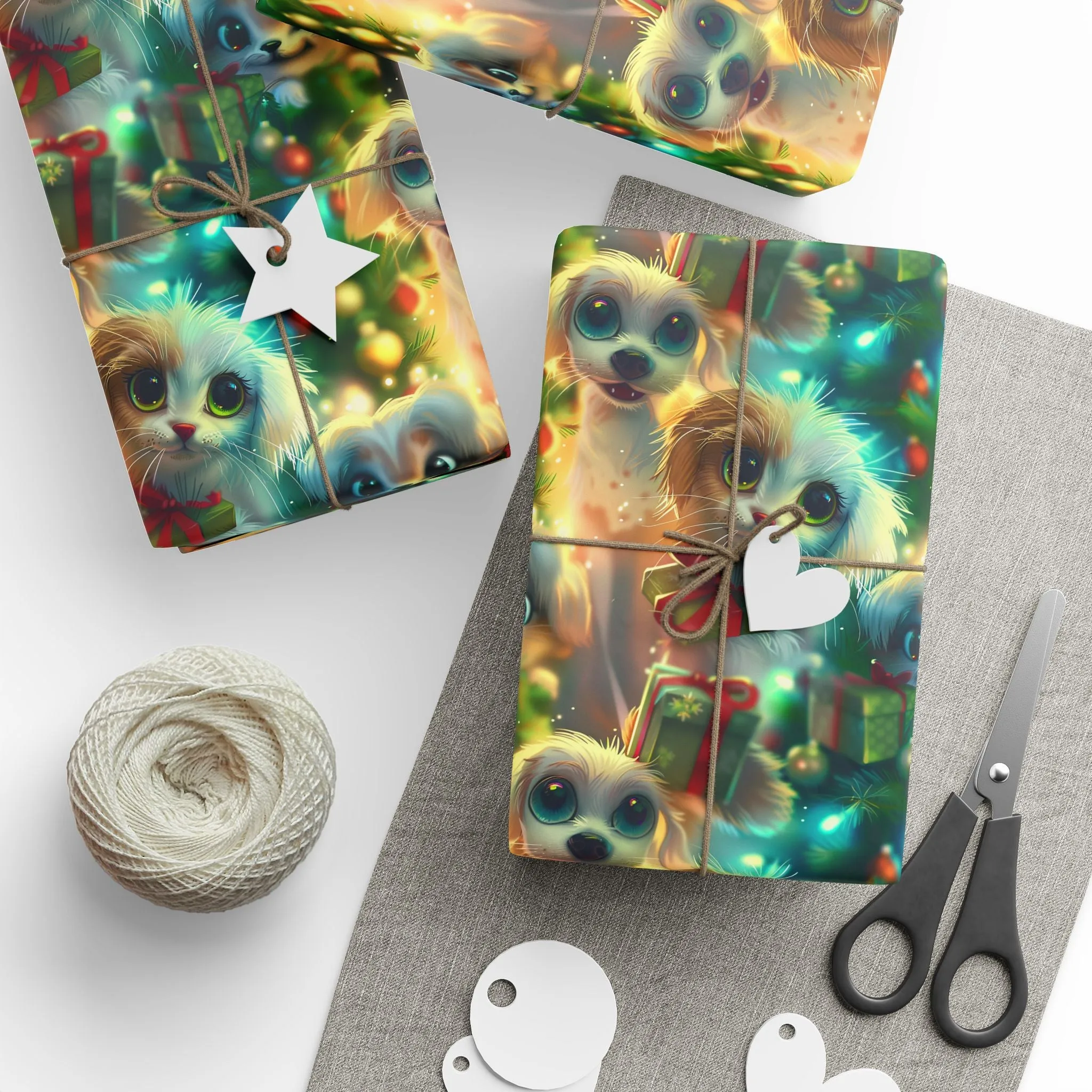 Puppy & Kitten Wrapping Paper